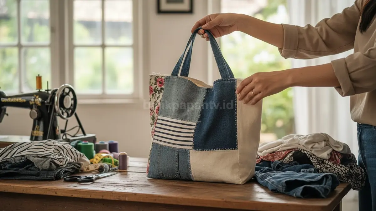 

TAS BELANJA DARI BAJU BEKAS

