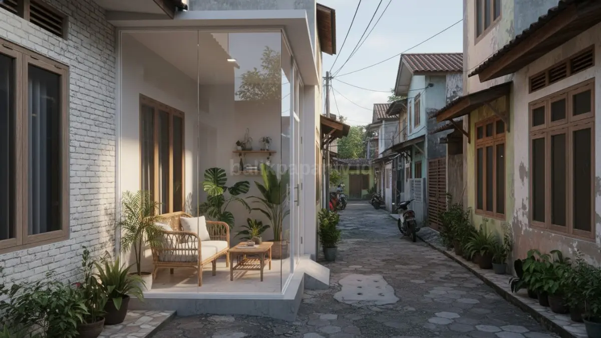 Teras kaca frameless