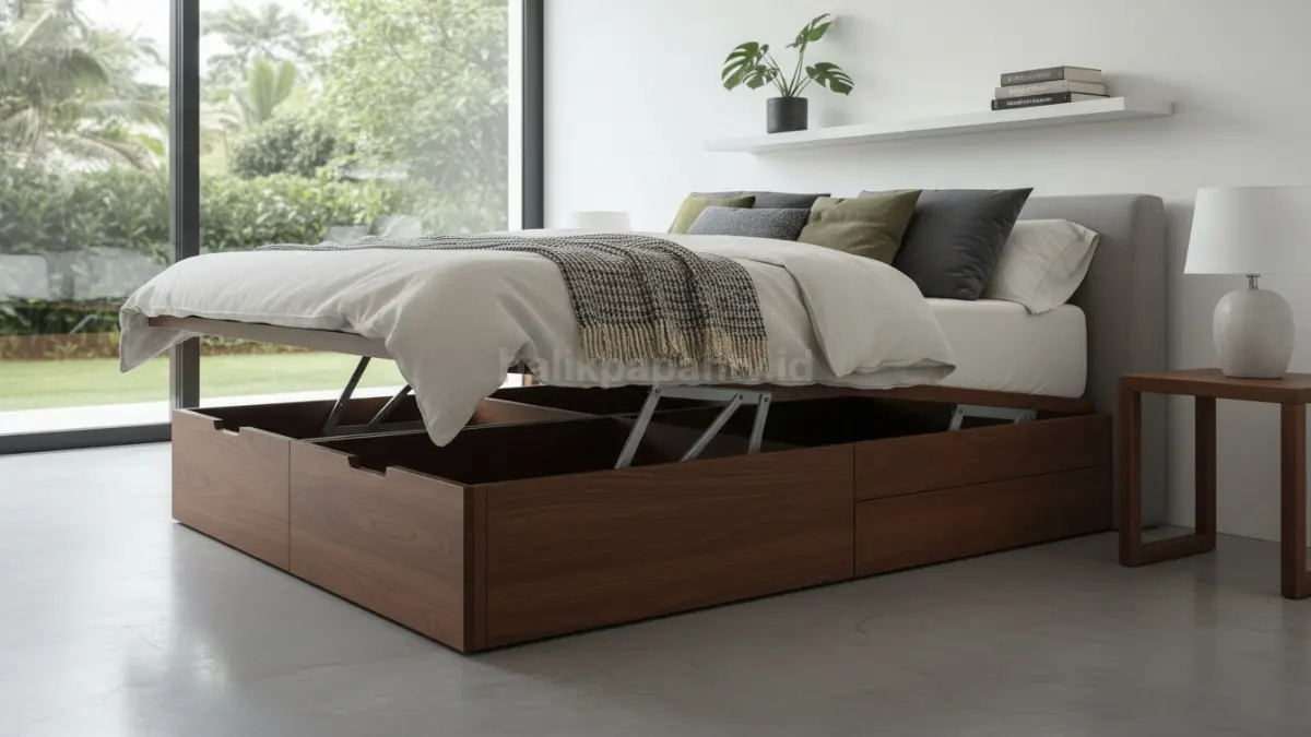 Desain minimalis tanpa kaki dengan sistem hidrolik