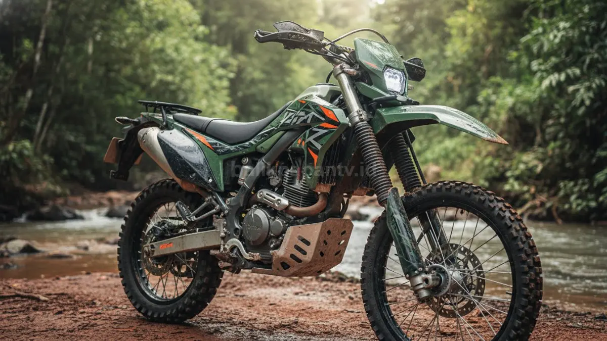 Detail fork boots dan skid plate ubah tampilan jadi tangguh
