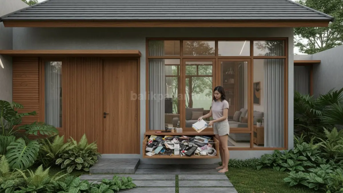 Menaruh barang tanpa kategori jelas, semua dicampur dalam satu laci
