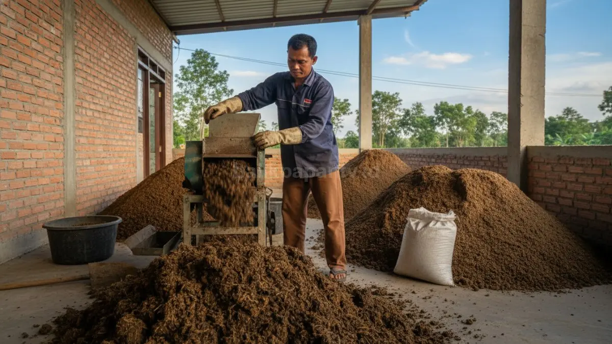 Proses Pengolahan Pupuk Kotoran Sapi