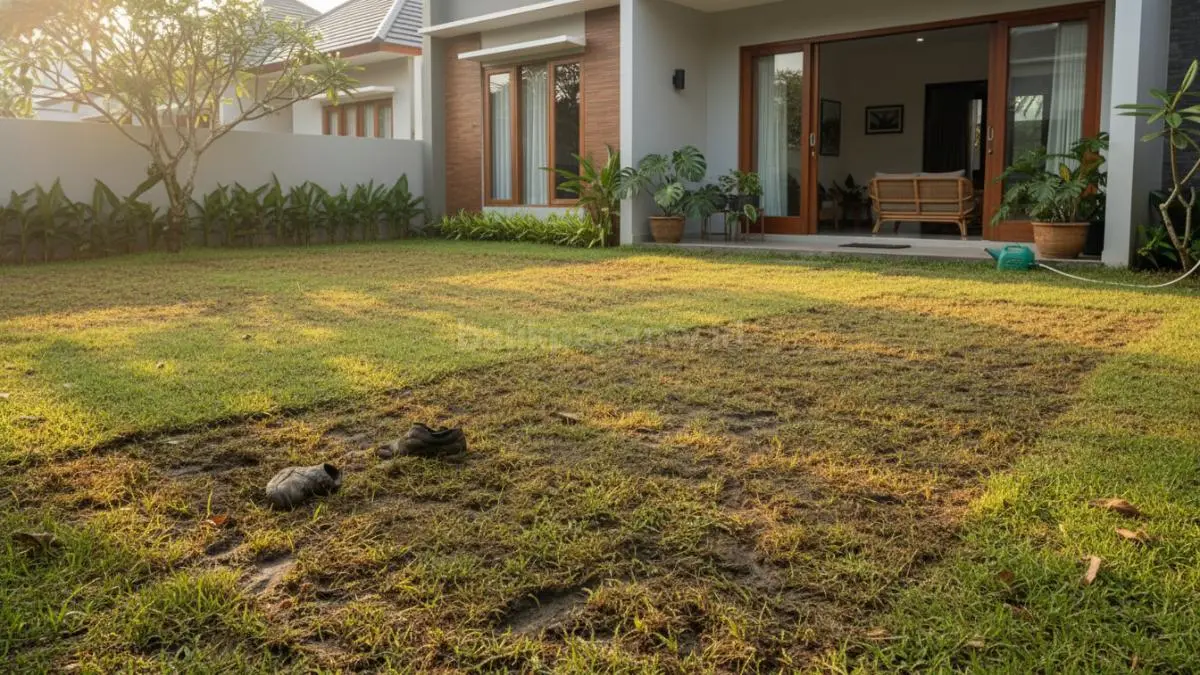 Rumput Jepang Rusak Akibat Sering Terinjak