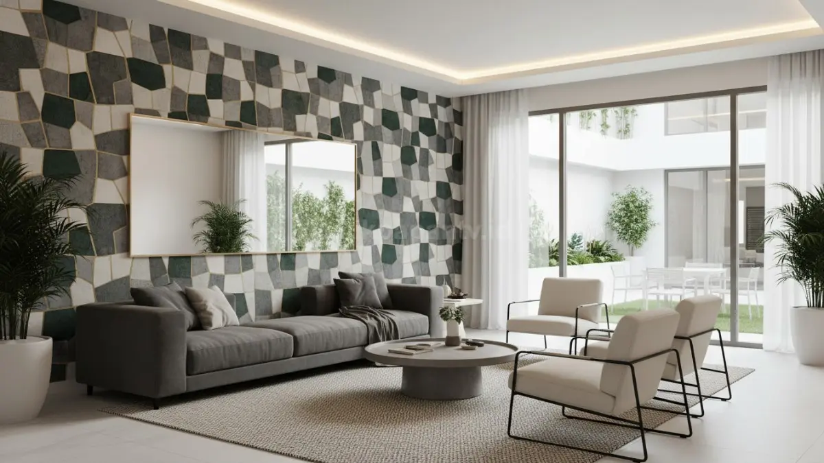 Wallpaper rumah elegan motif minimalis modern yang bikin ruang tamu terasa lebih hidup dan berkelas