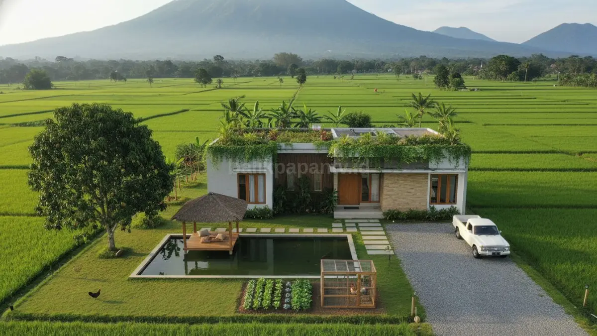Variasi model rumah atap datar dengan rooftop multifungsi