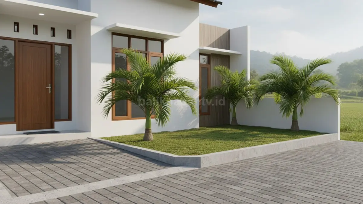 Tahan Cuaca Ekstrem: Panas terik, hujan deras, atau angin kencang, pohon palem mini tetap kokoh. Cocok untuk halaman rumah minimalis
