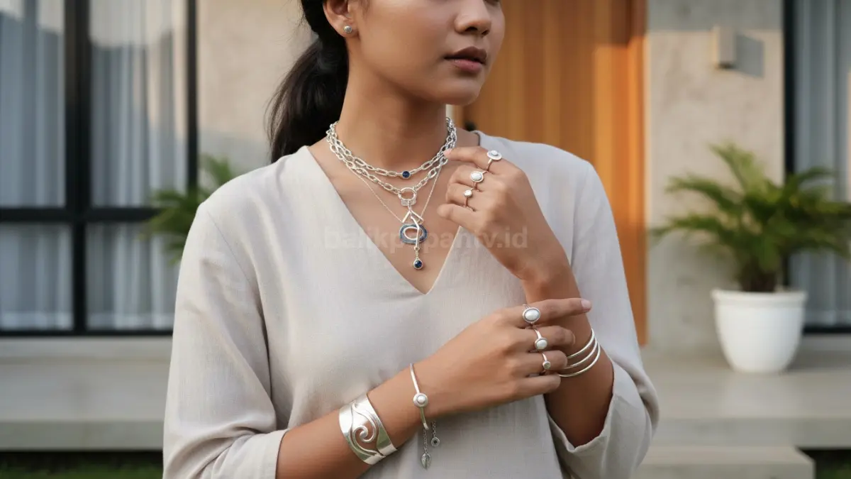 Contoh model kalung, cincin, dan gelang perak yang sedang tren
