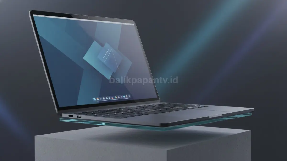 Detail desain MacBook Neo dengan layar 13 inci dan port minimalis