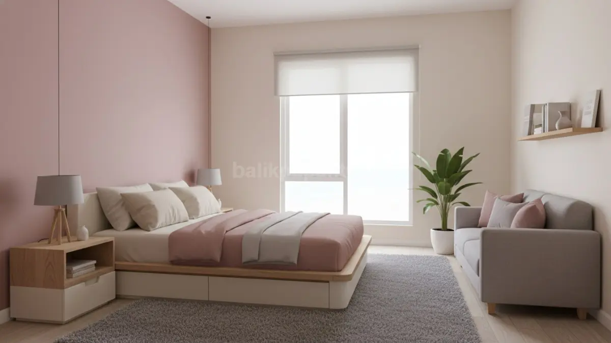  Kamar Soft Minimalist (Dusty Pink + Cream + Abu Muda) 