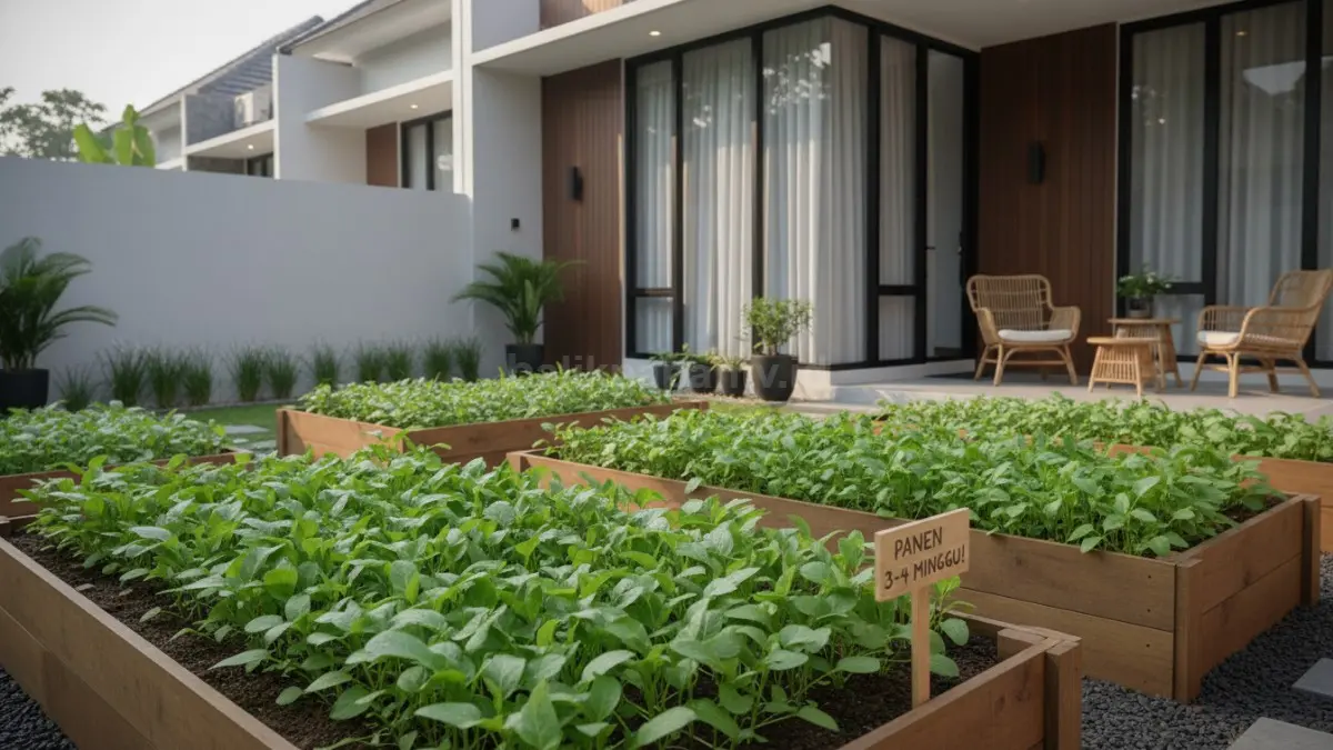 Kangkung atau bayam

