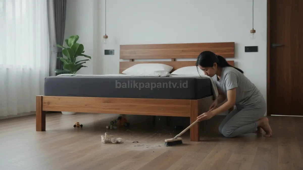 Kolong tempat tidur sering jadi tempat debu menumpuk tanpa disadari