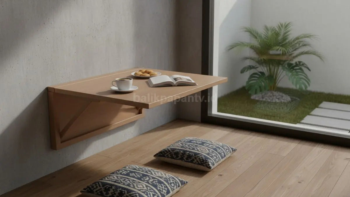 Meja dinding lipat
