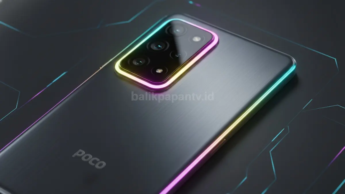POCO X8 Pro dengan desain metal dan LED RGB, tampil beda di kelas menengah.