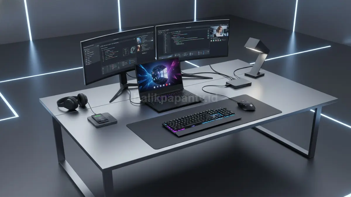 Setup laptop gaming modern untuk kerja dan multitasking harian