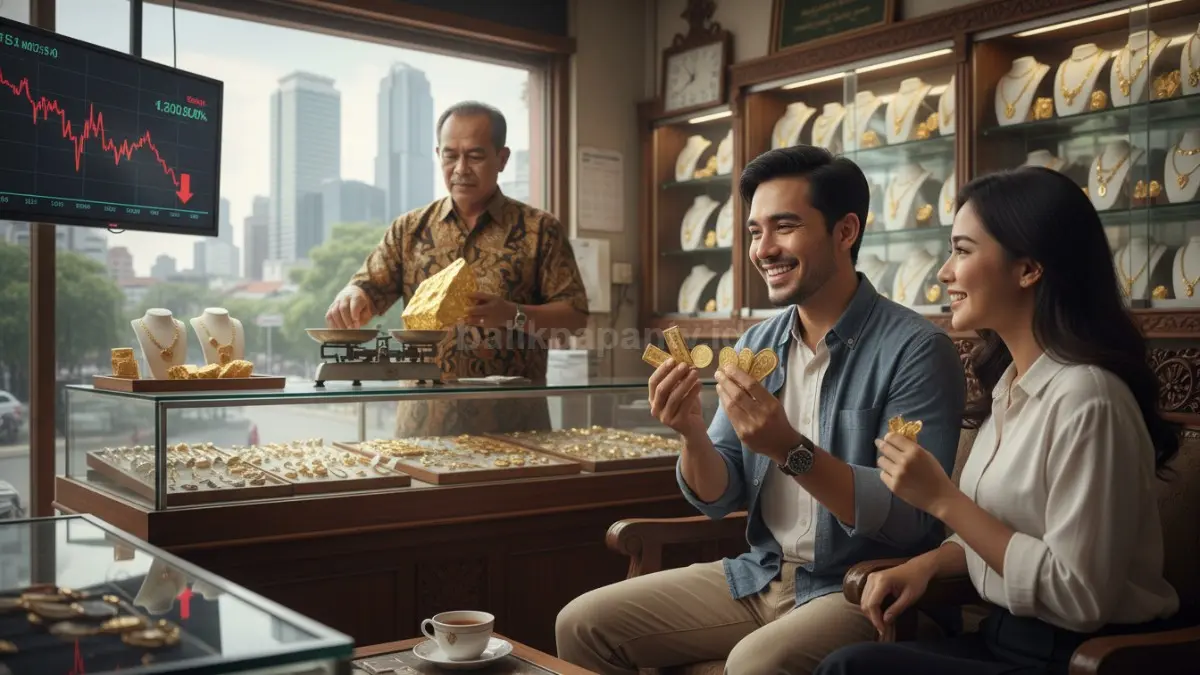 Aktivitas investor membeli emas saat harga turun