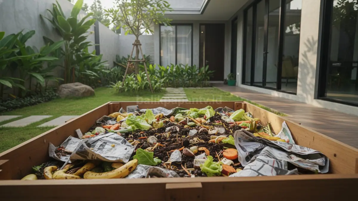 Bahan campuran kompos rumah tangga
