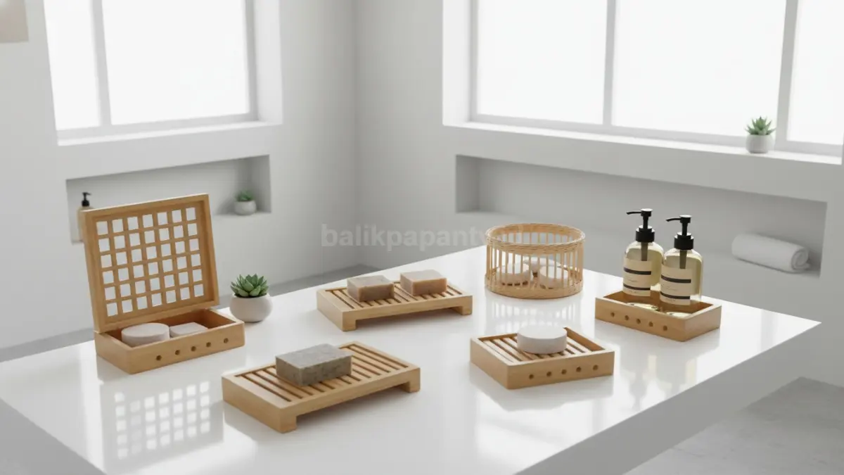 Beragam model rak sabun bambu untuk ruang kecil dan minimalis
