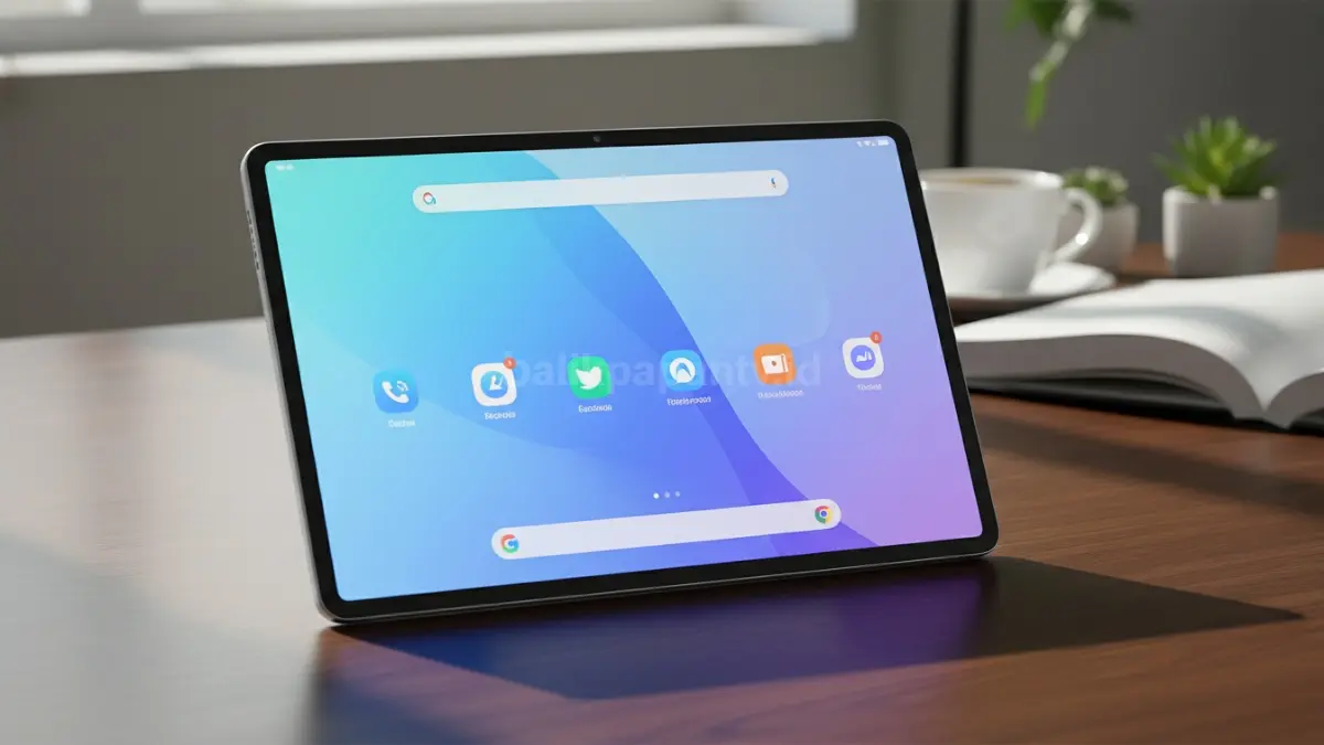 Detail layar 11 inci Redmi Pad 2 dengan tampilan tajam dan jernih.