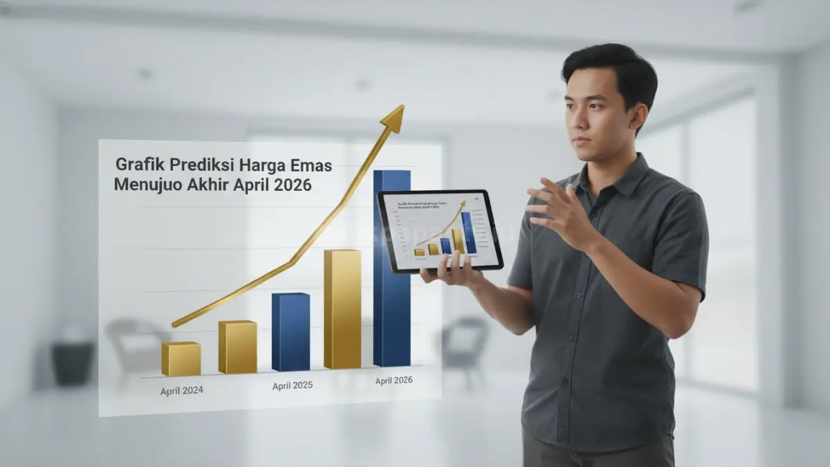 Grafik prediksi harga emas menuju akhir April 2026