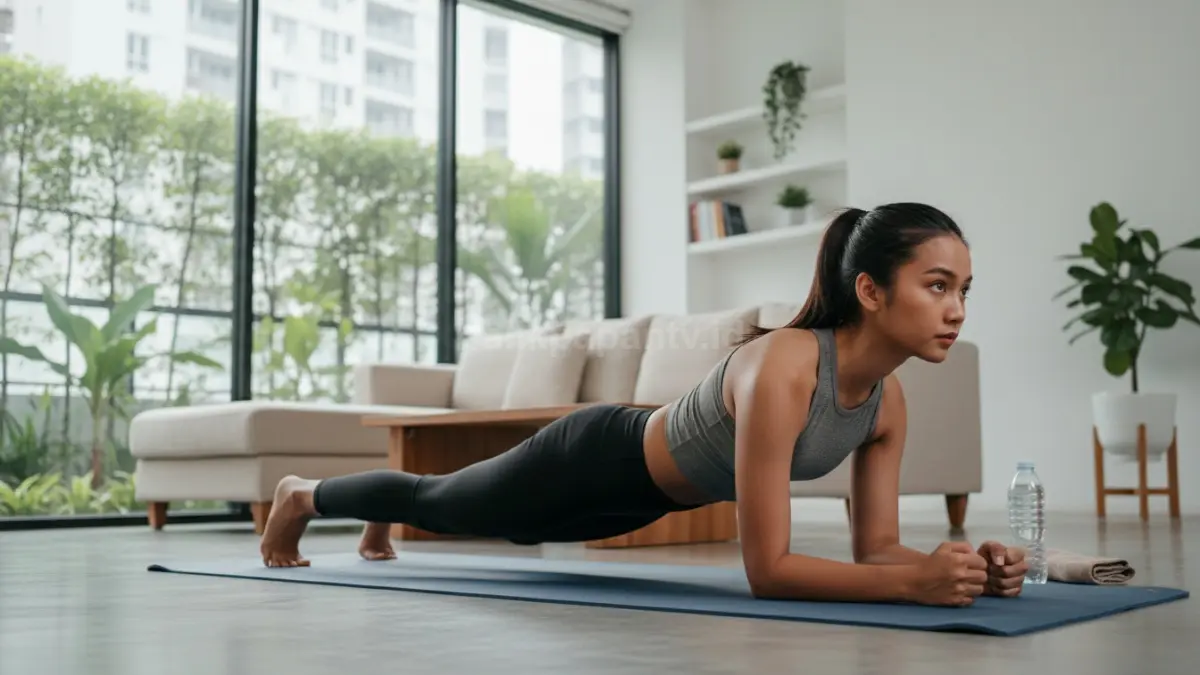 Posisi plank dengan teknik yang benar
