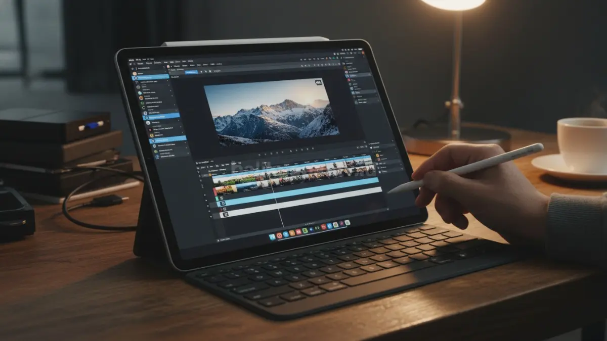 iPad Pro 2020 digunakan untuk editing video 4K, menunjukkan performa masih kuat di 2026.