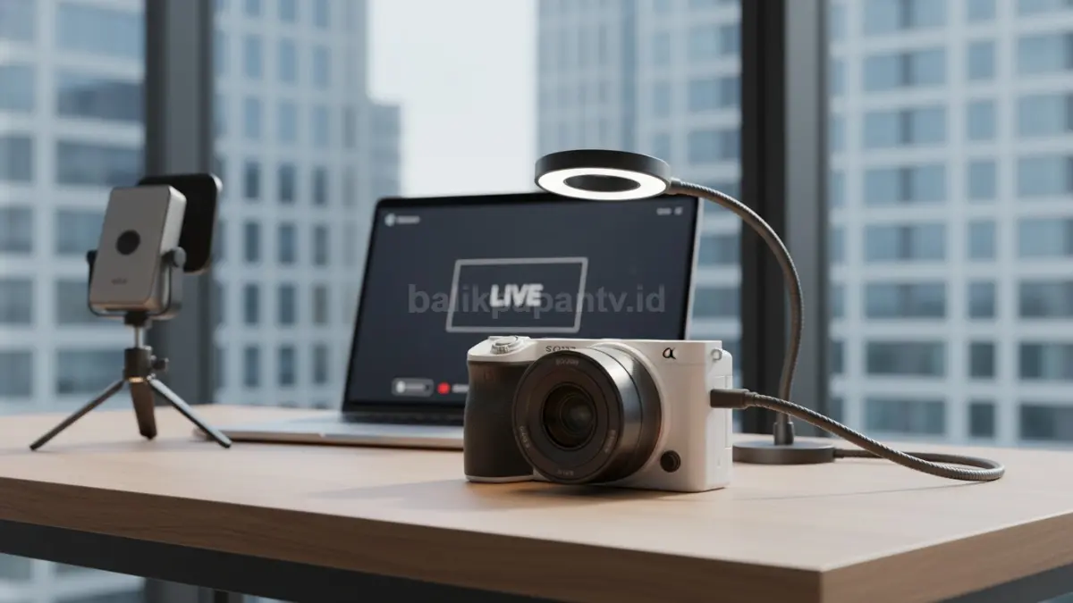 Kamera Sony a5100 yang cocok buat live streaming.
