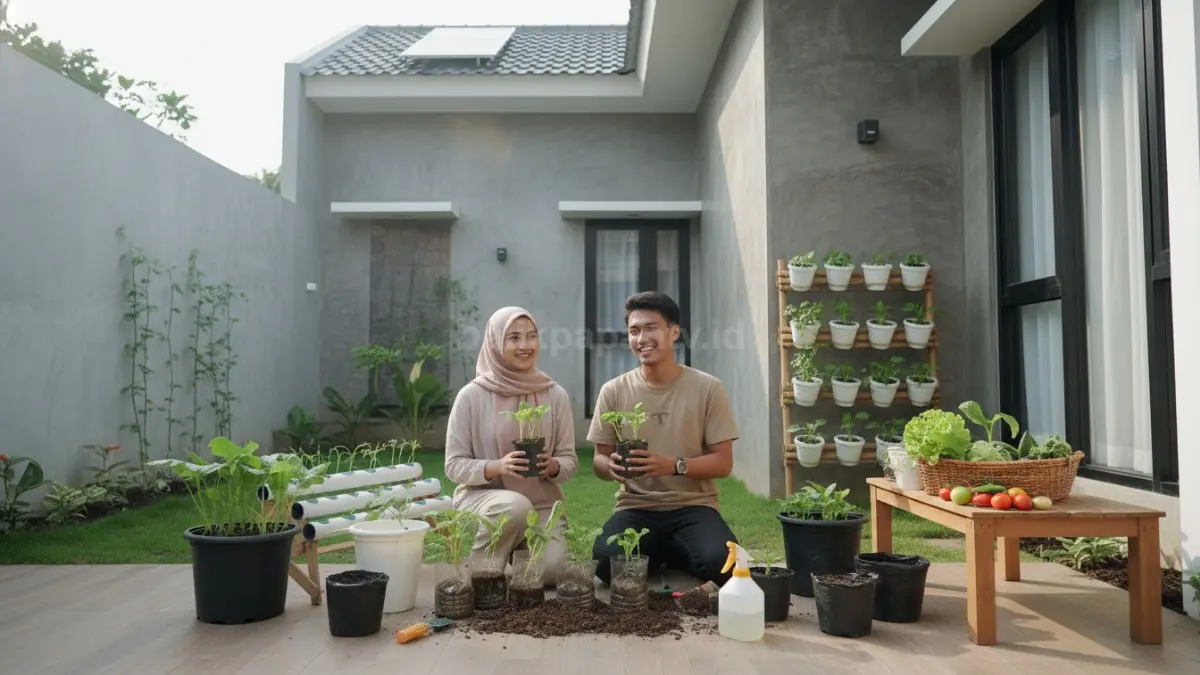 Kebun organik rumahan sederhana dengan pot bekas, solusi hemat dan produktif