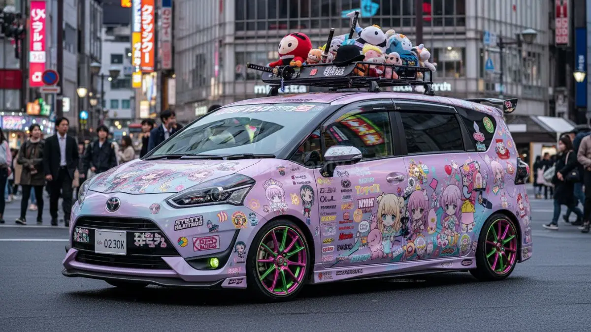 Tampilan eksterior Sienta dengan gaya Harajuku yang berbeda dari MPV lain.