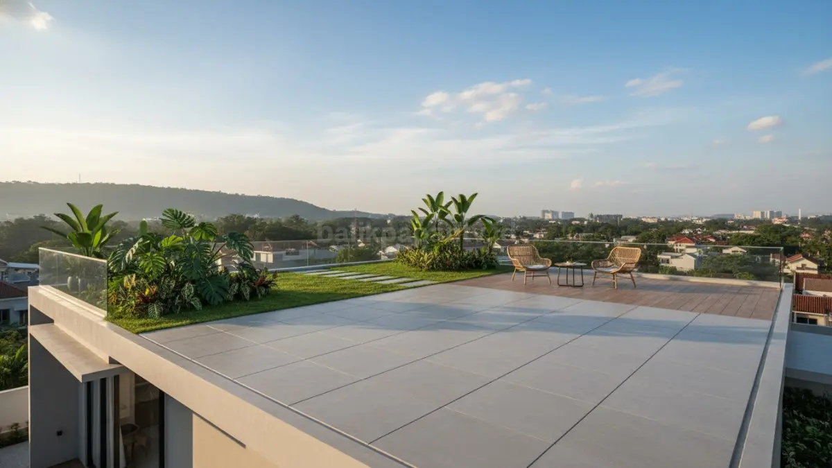 Atap beton ringan atau dak beton modern