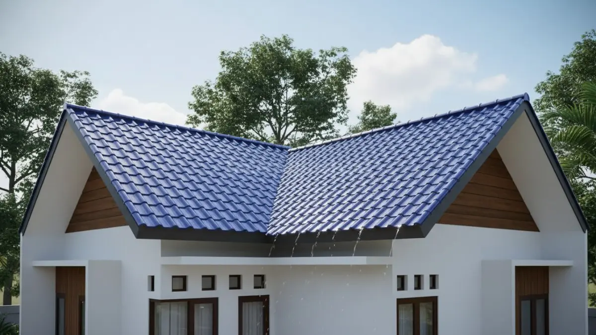 Atap keramik atau genteng modern berlapis glaze