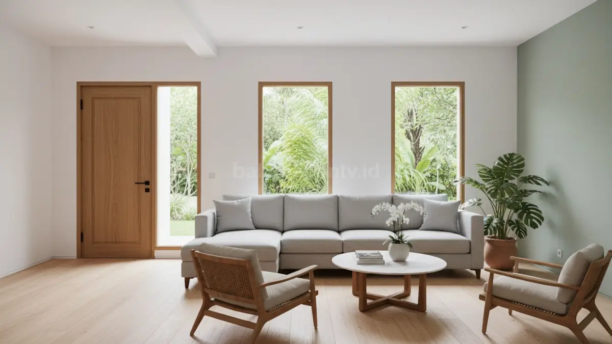 Atur sofa mengikuti arah sirkulasi ruang

