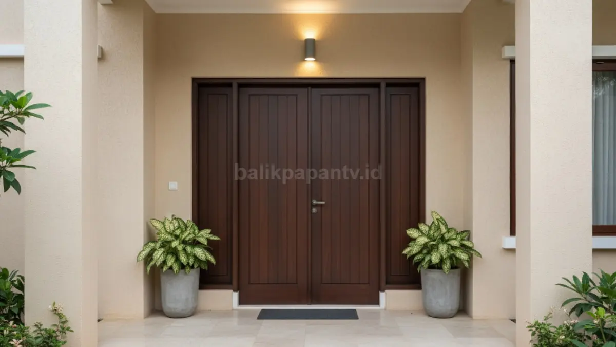 Beige Hangat & Pintu Walnut 