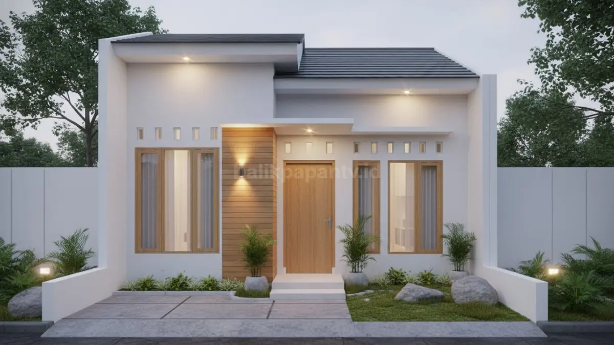 Desain rumah Skandinavia dengan dominasi warna putih, aksen kayu terang, dan pencahayaan lembut menciptakan suasana hangat, bersih, dan nyaman di ruang minimalis