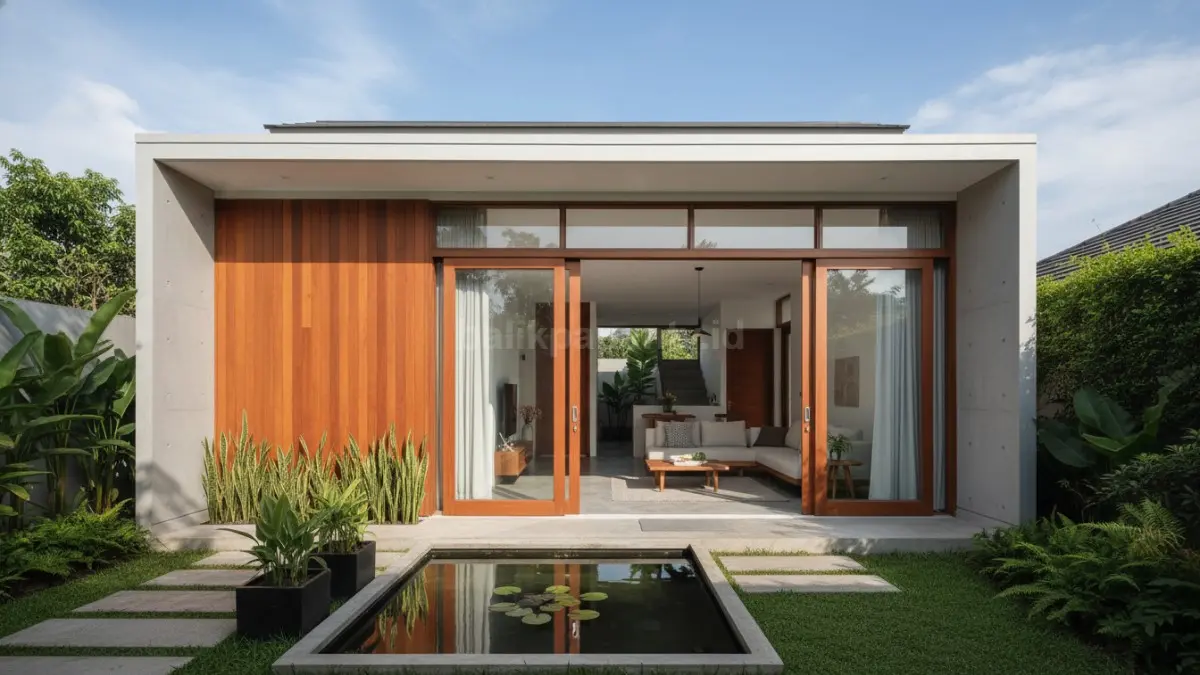 Rumah minimalis kecil elegan dengan pencahayaan alami dan desain modern
