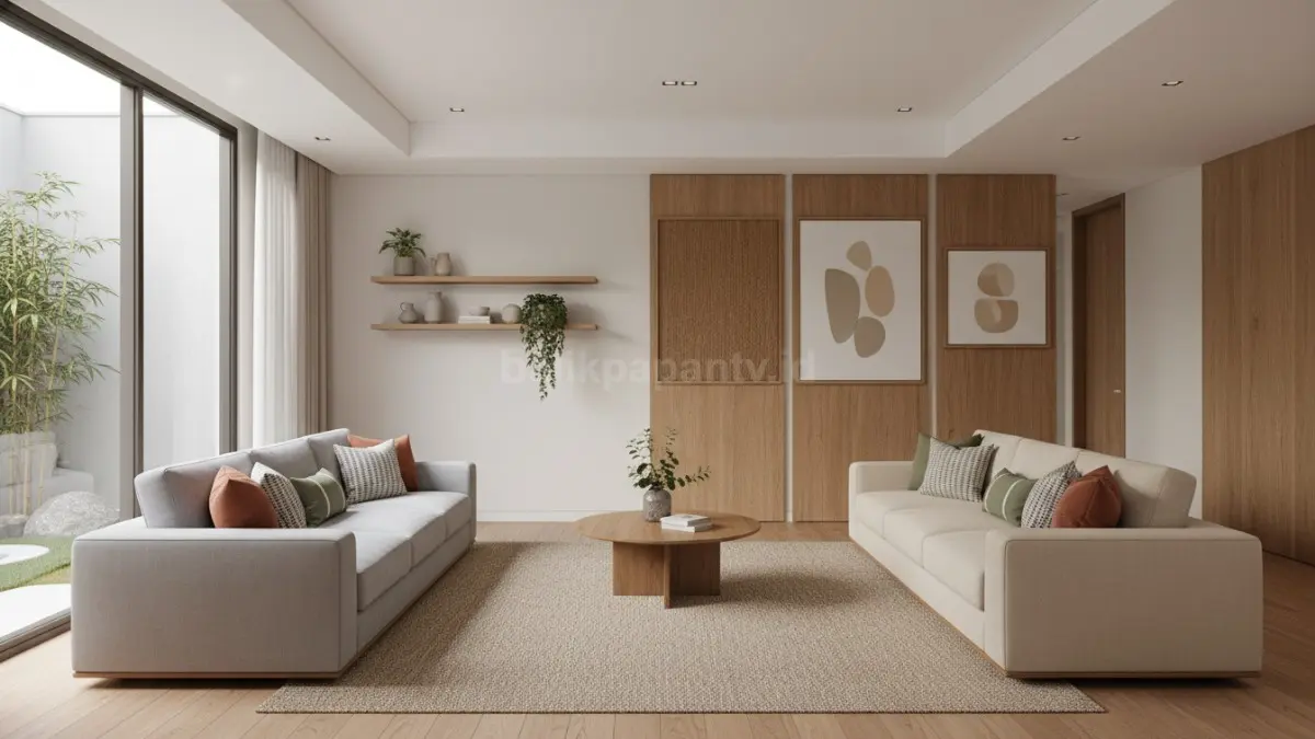 Sofa Paralel dengan Karpet Pengikat