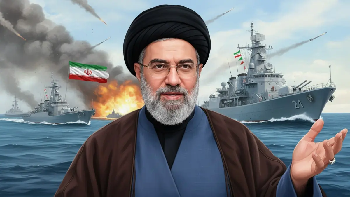 Ilustrasi pemimpin Iran menyampaikan pesan resmi usai gencatan senjata