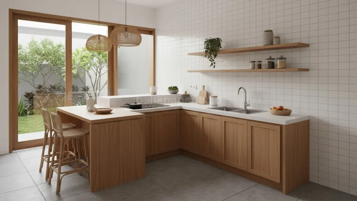 L dengan Island Mini Fleksibel