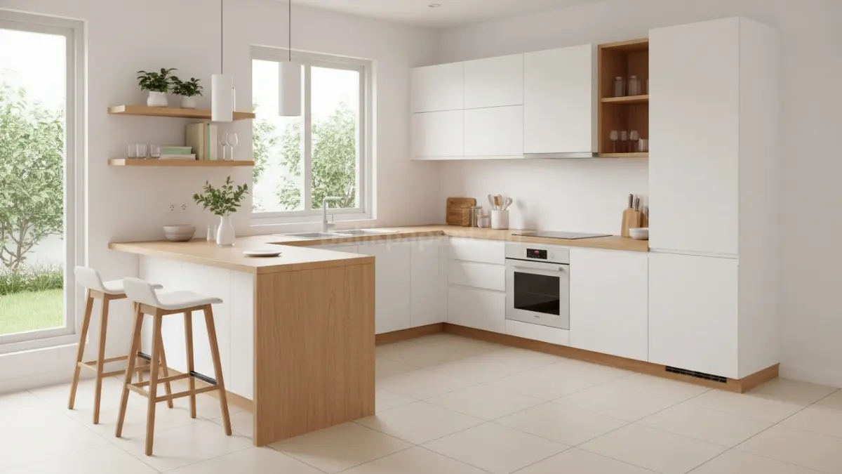 L Scandinavian dengan Warna Cerah