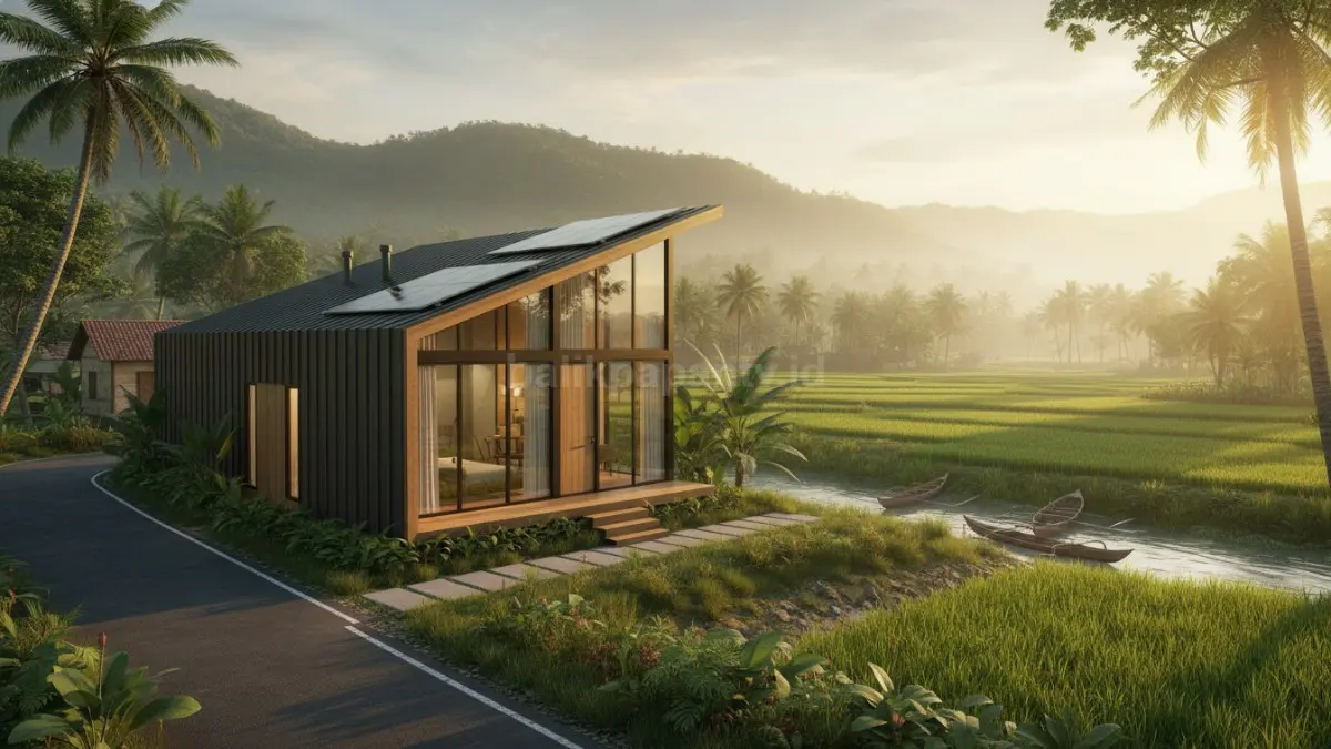 model rumah desa mulai dari panggung hingga modular modern