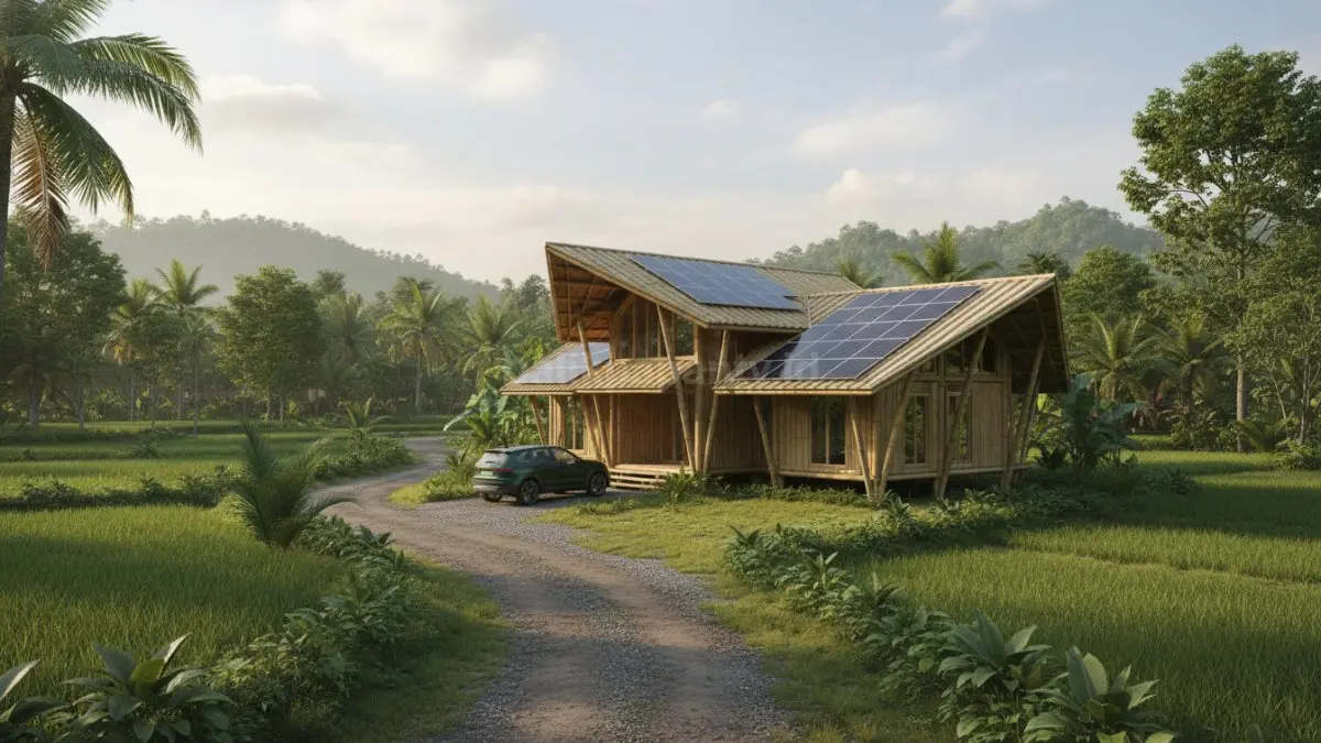 Rumah Bambu Kontemporer
