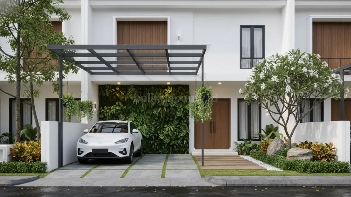 Carport Terintegrasi dengan Taman