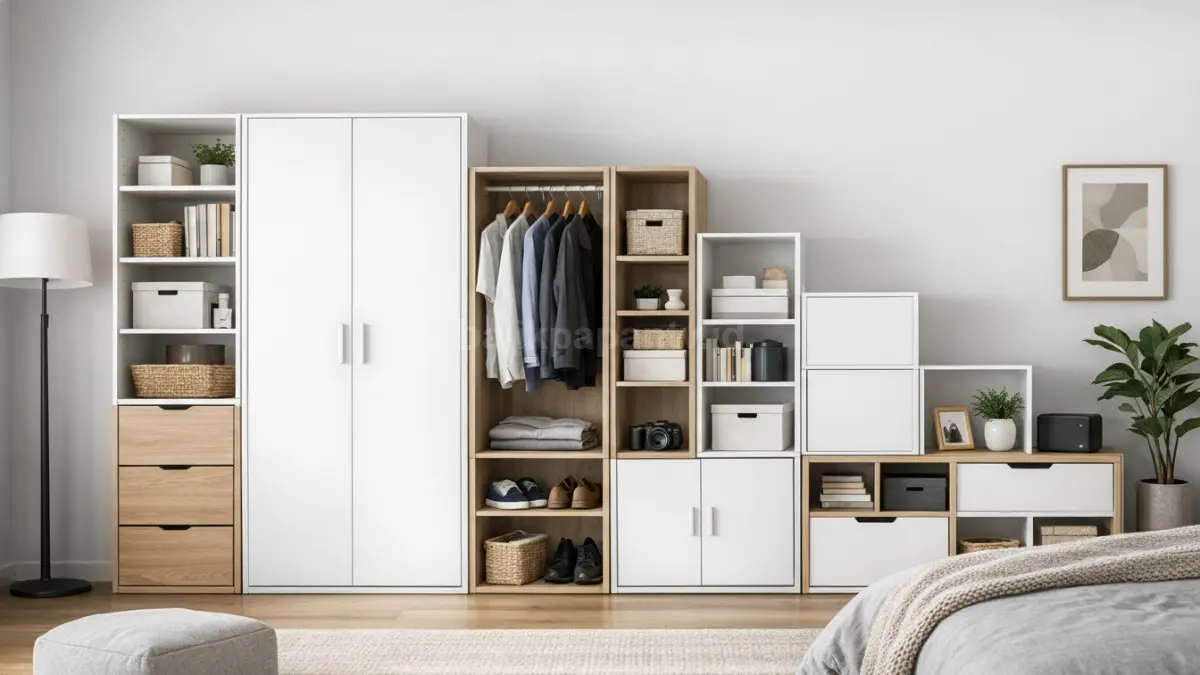 Lemari modular fleksibel.