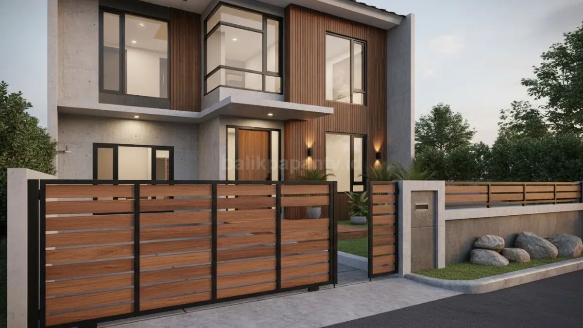 Model kombinasi kayu dan besi yang stylish