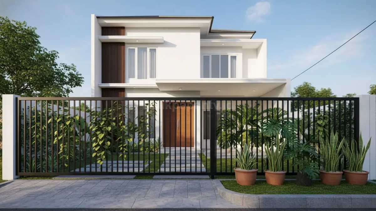 Pagar Besi Hollow dan Powder-Coated