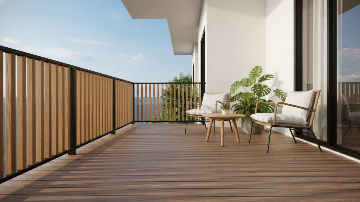  Teras dengan Deck Kayu 