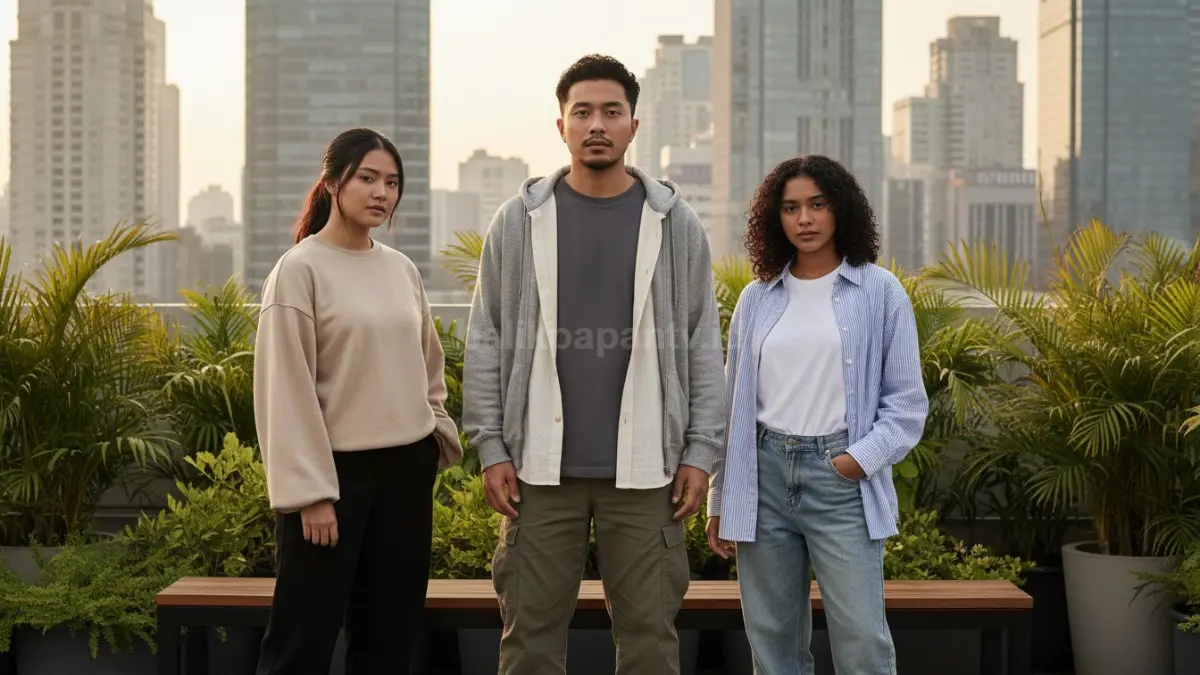 Gaya layering kemeja oversize untuk tampilan santai rapi