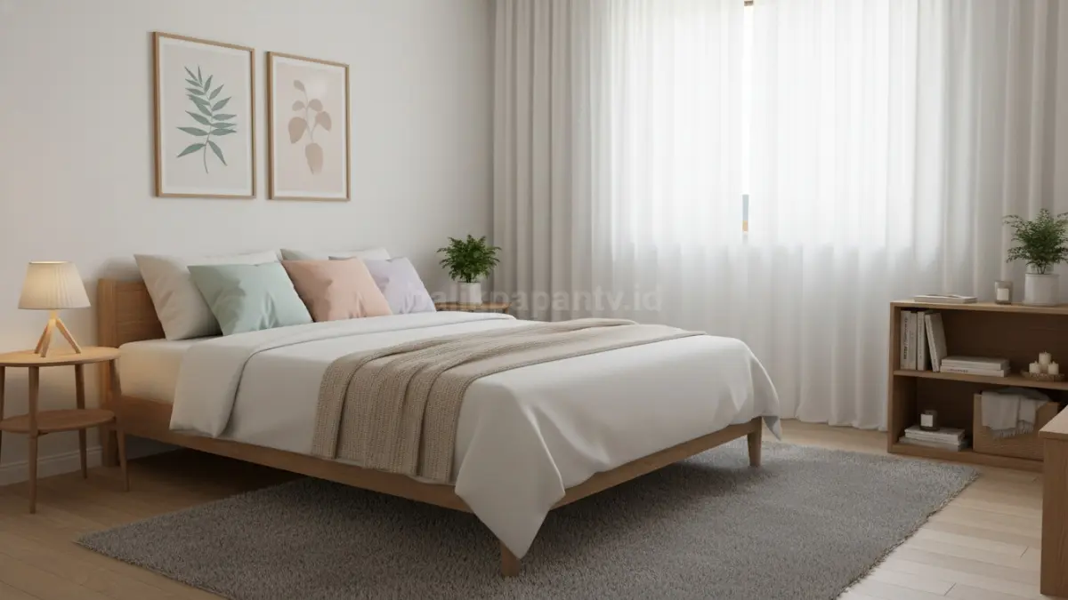 Kamar Soft Tone Minimalis