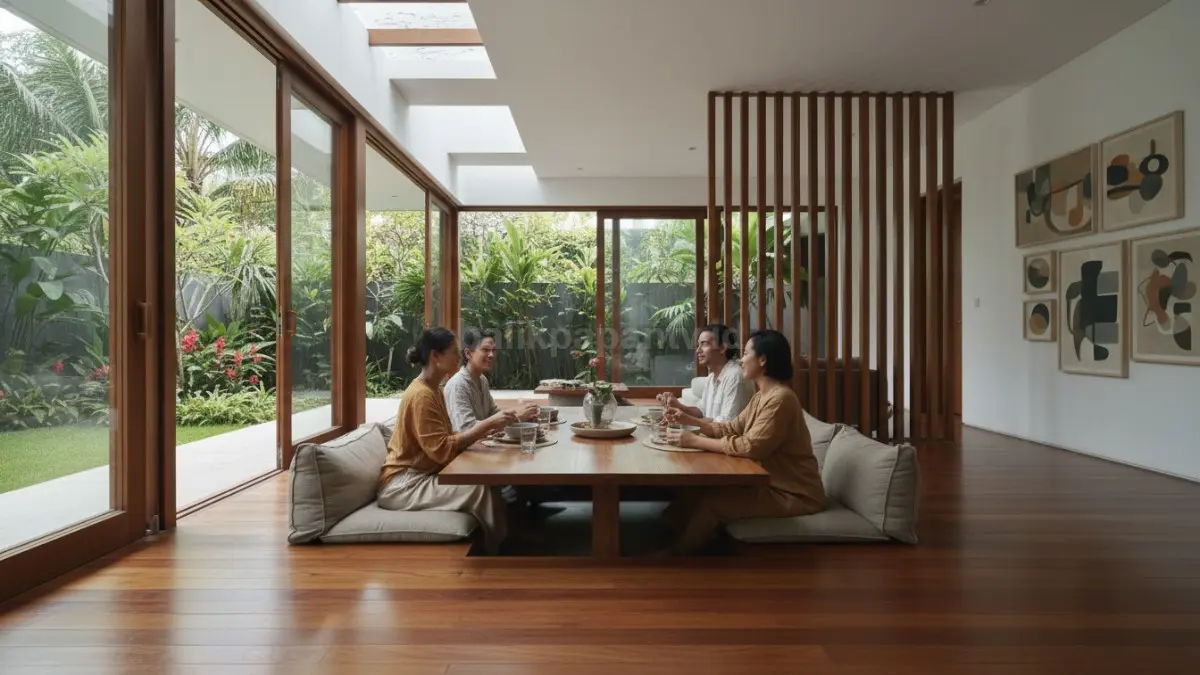  Model kotak minimalis dengan finishing kayu solid 