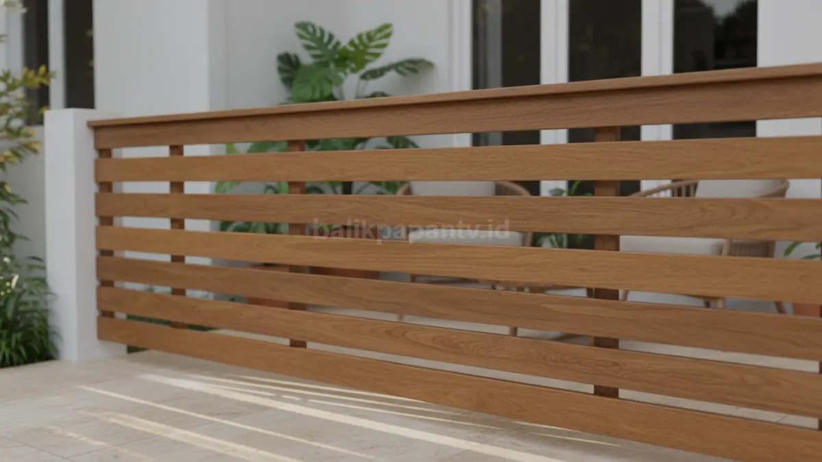  Pagar Kayu Modern