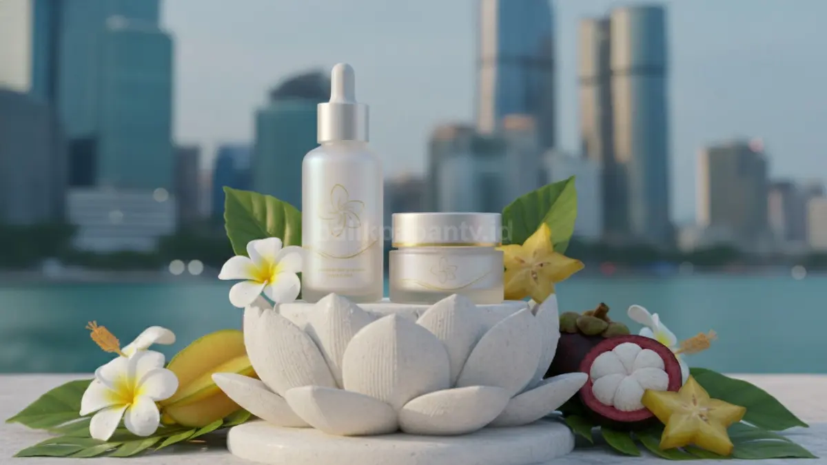 Produk skincare dengan bahan aktif pencerah kulit
